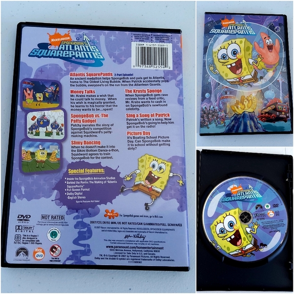 Nickelodeon SpongeBob squarepants Atlantis SquarePantis DVD - Picture 6 of 9